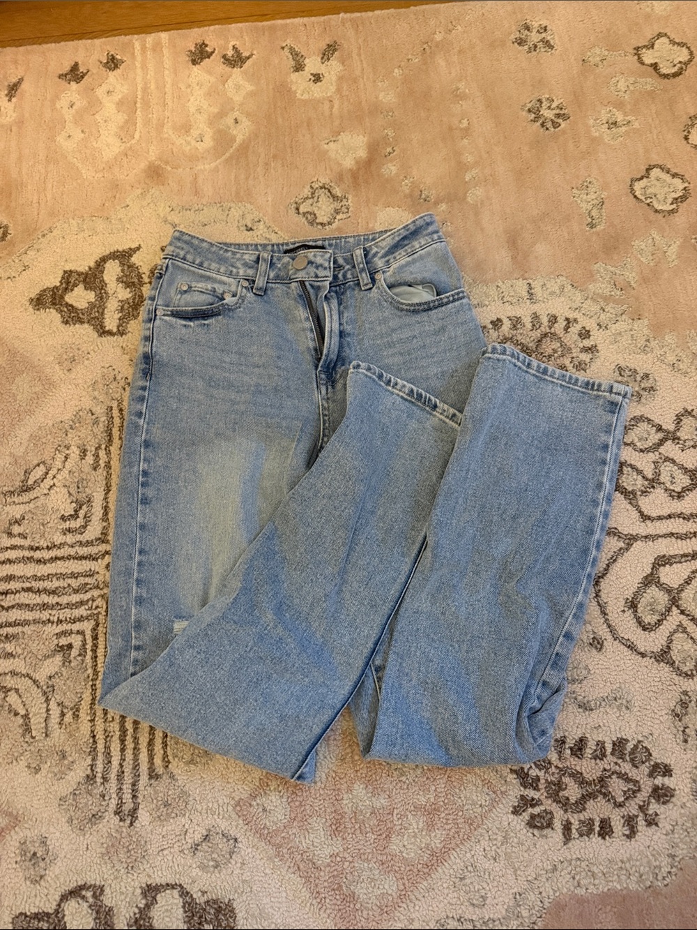 Sincerely Jules Light Blue Straight Leg High-Rise Jeans